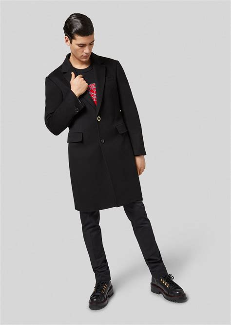 giacca doppiopetto versace uomo|cappotto versace uomo.